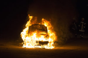 kereta terbakar